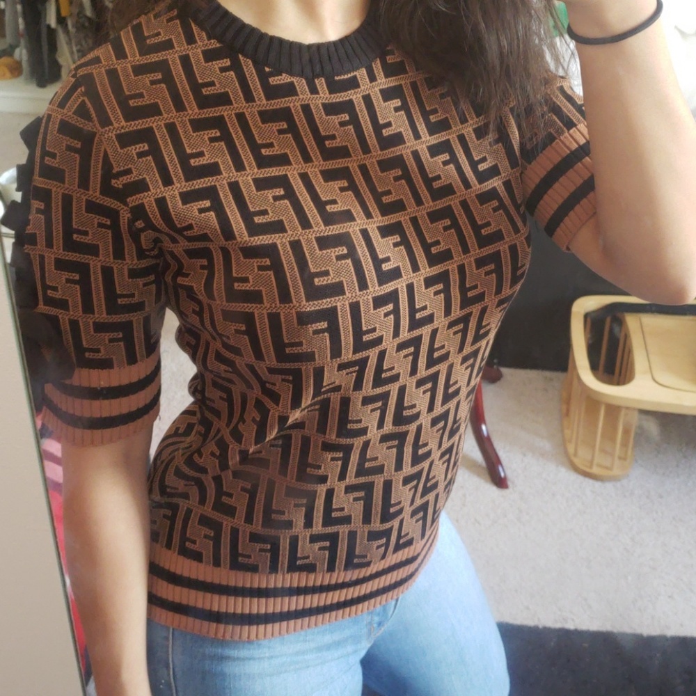 Fendi short sleeve sweater